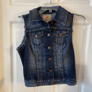 People’s Liberation Denim Jeans Best Women’s Size Small Blue Button Up Pockets